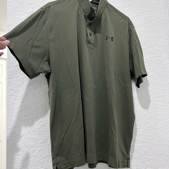 ⬇️PRICE⬇️ UNDER ARMOUR • Camo Green HeatGear Polo • size XL - Picture 6 of 6